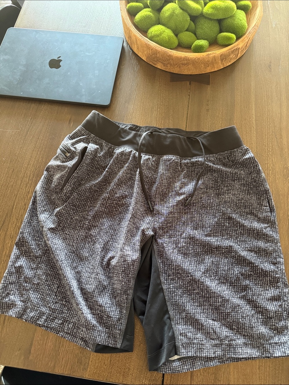 lululemon athletica Gray Textured Athletic Shorts